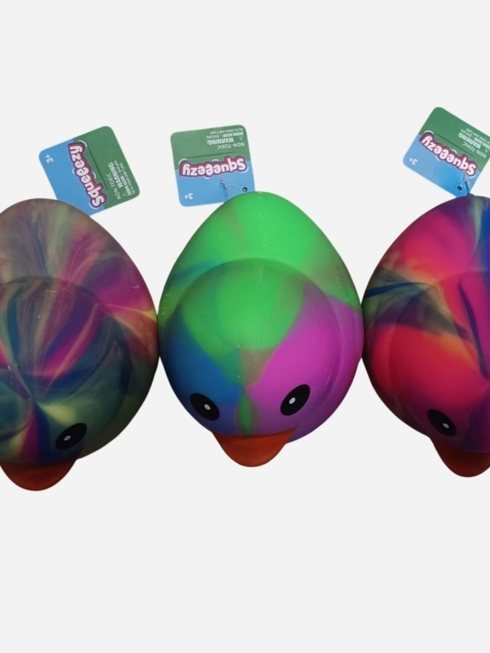 Squeezy Multicolor Duck Squishy Toy Bundle